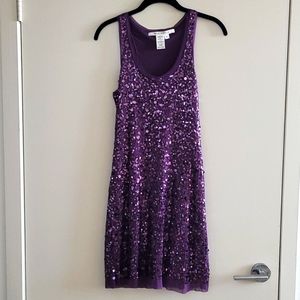 Max Studio womens sequins dress. Size small. Purple color.